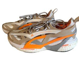 Adidas solorglide Stella McCartney orange and white sneakers size 8